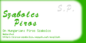 szabolcs piros business card